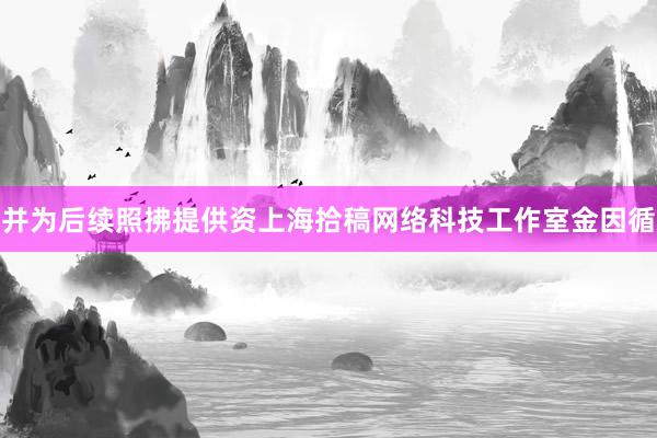并为后续照拂提供资上海拾稿网络科技工作室金因循